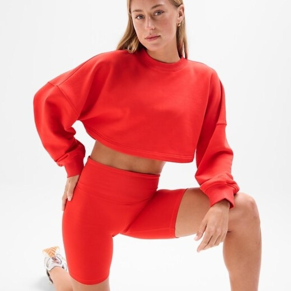 Athleta Cardinal Terry Super Cropped Dolman Sweater XL - NWT SOLD OUT ONLINE